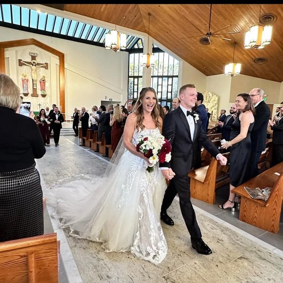 Enzoani Elysee Wedding Gown & Custom Made Overskirt - Picture 6 of 6